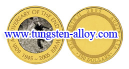 Tungsten Aloi syiling emas saduran